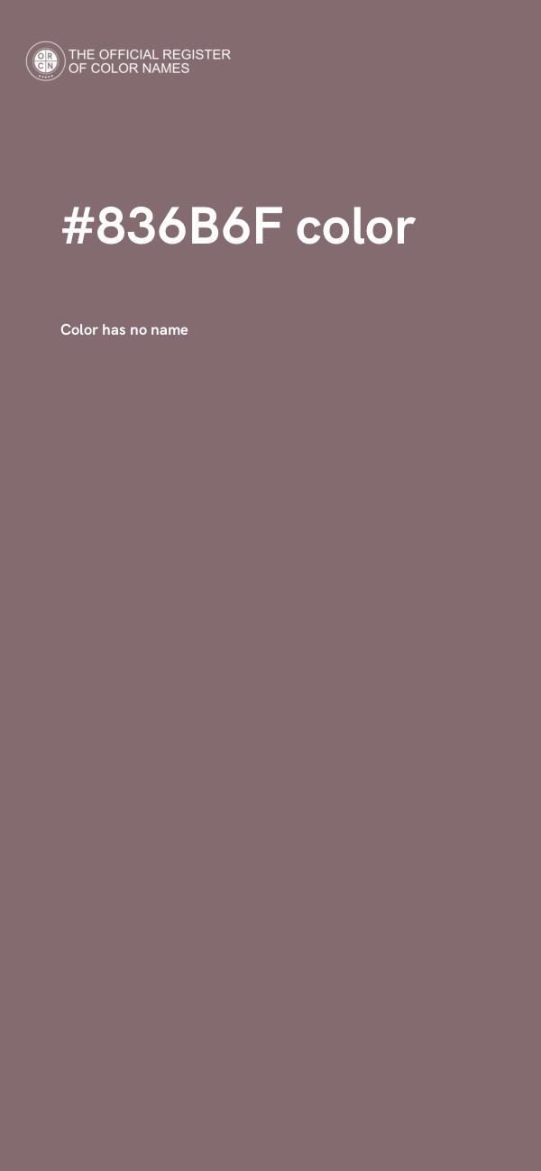 #836B6F color image