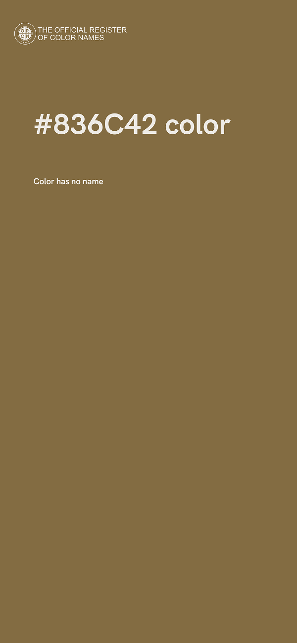 #836C42 color image