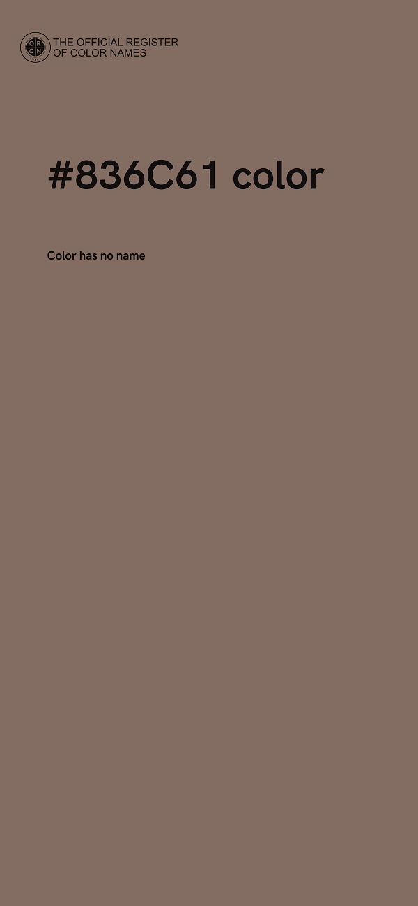 #836C61 color image