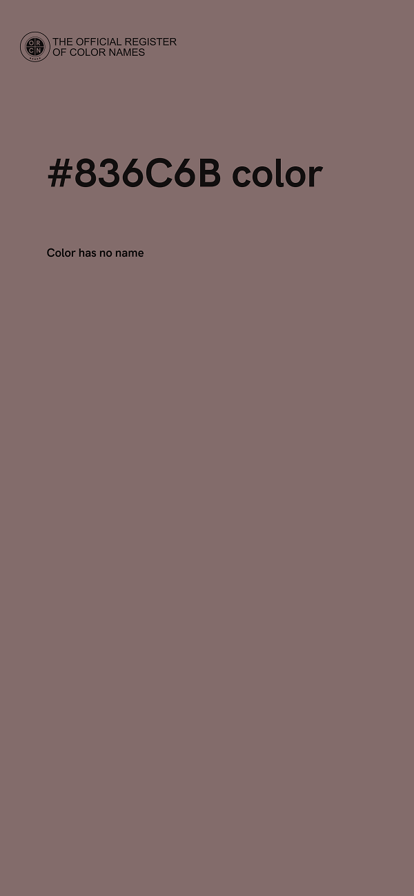 #836C6B color image