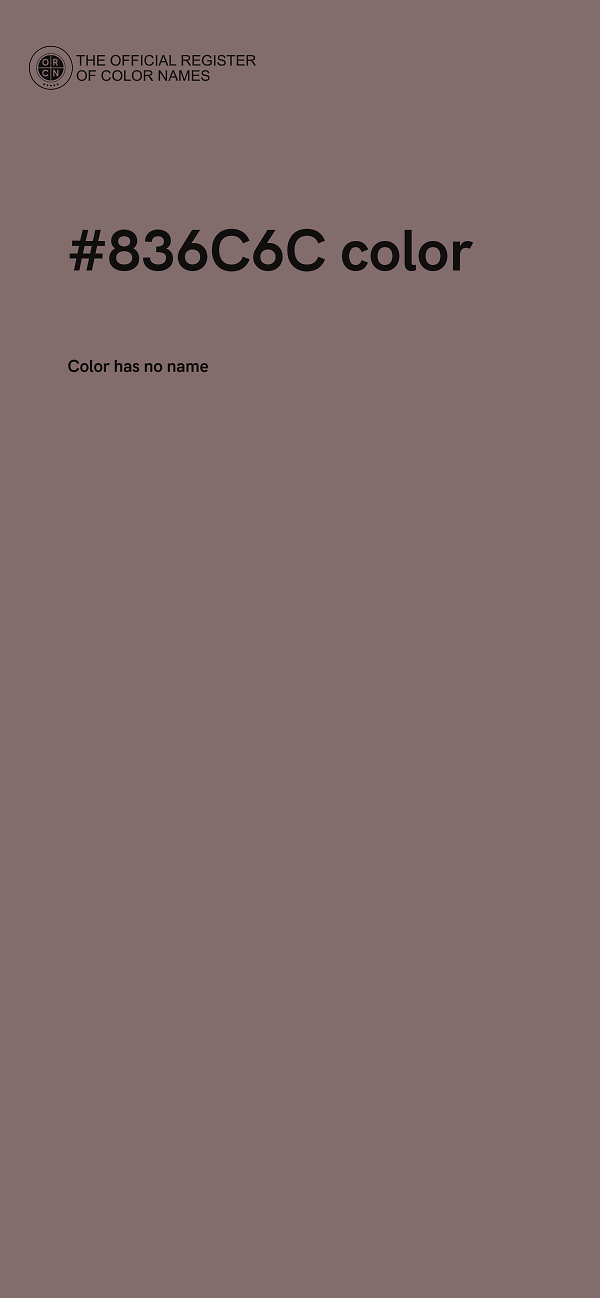 #836C6C color image