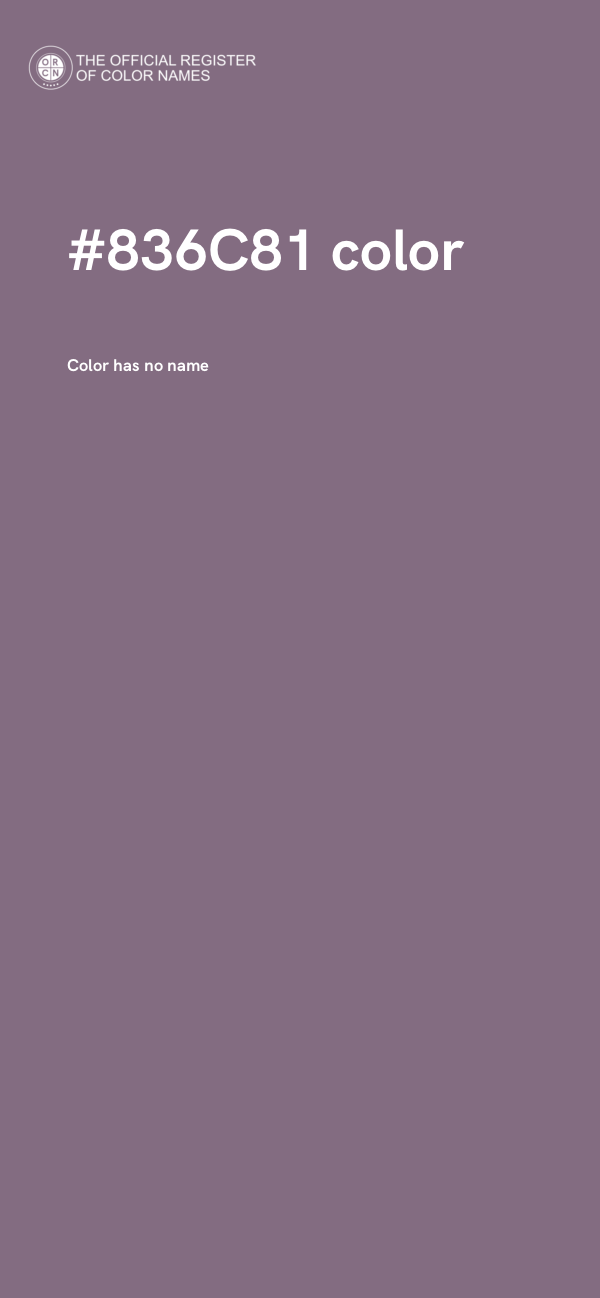 #836C81 color image