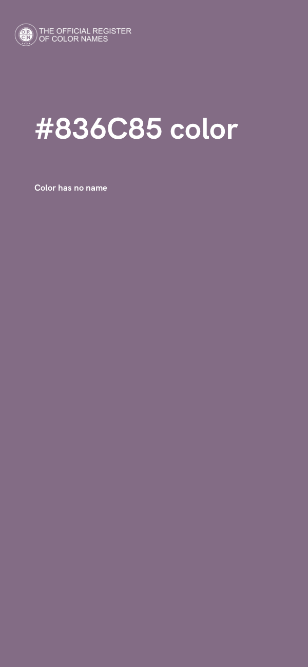 #836C85 color image