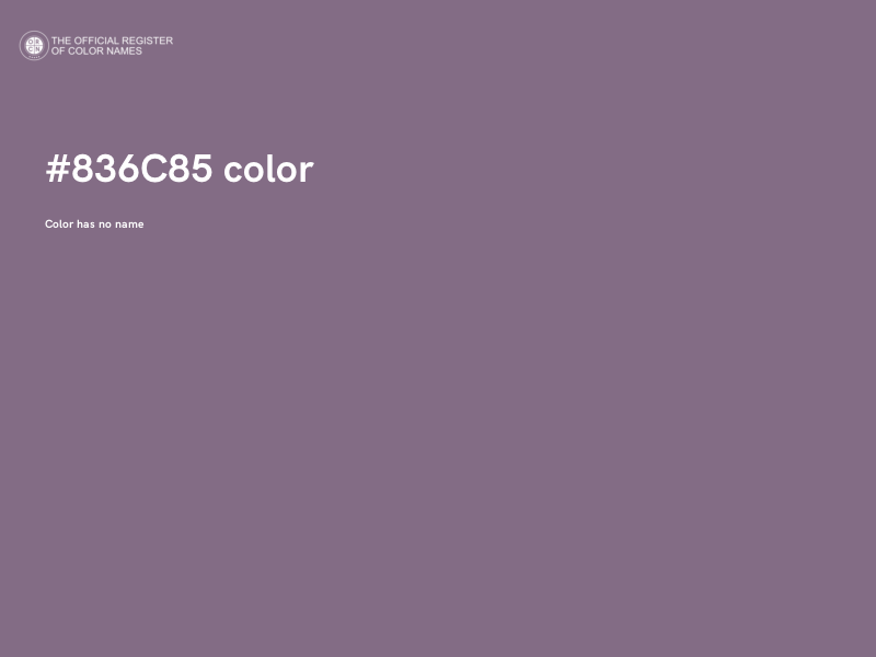 #836C85 color image
