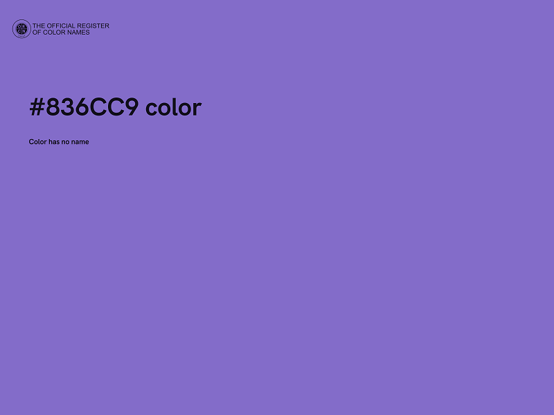 #836CC9 color image