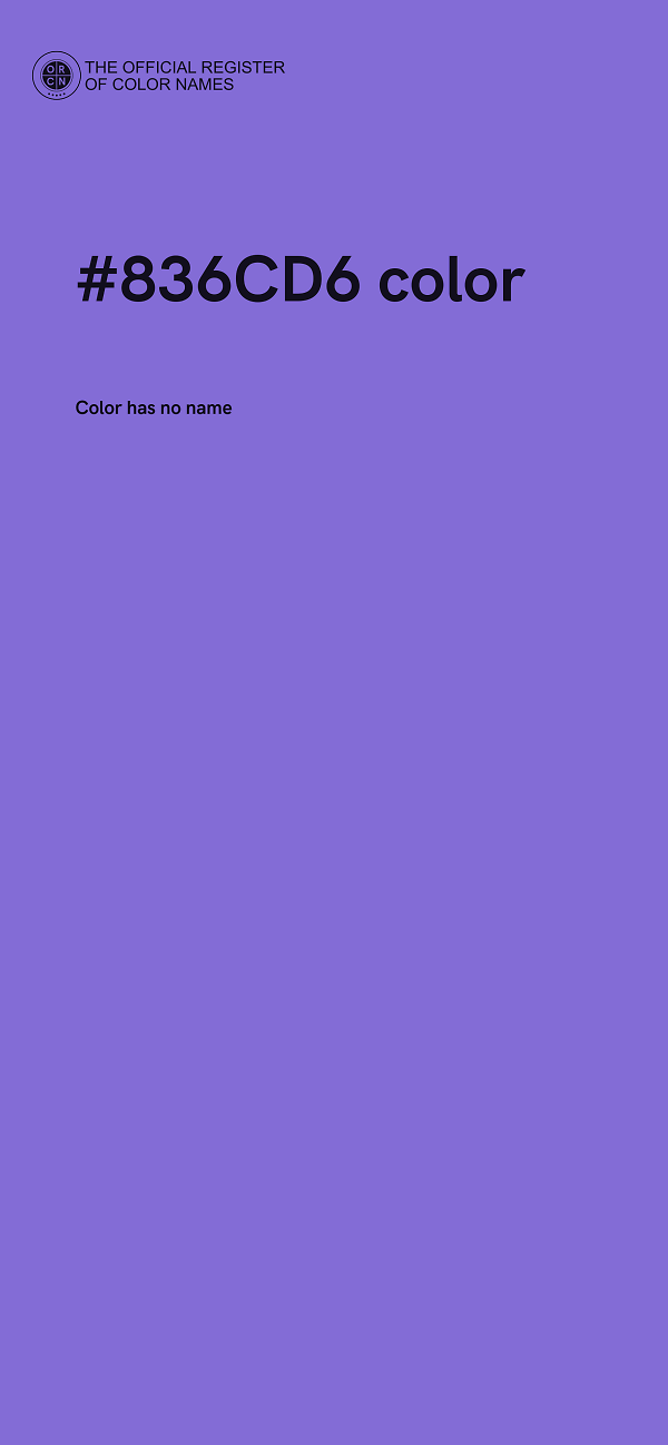 #836CD6 color image