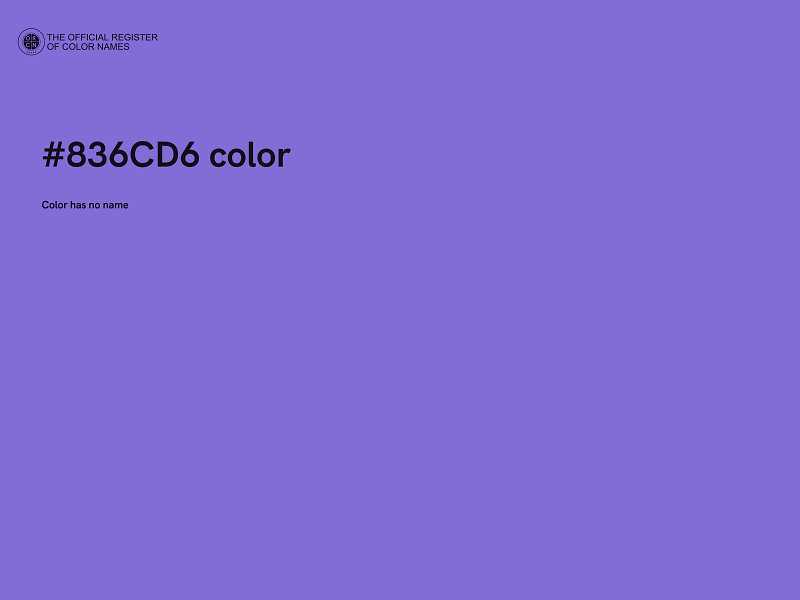 #836CD6 color image