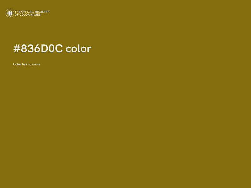 #836D0C color image