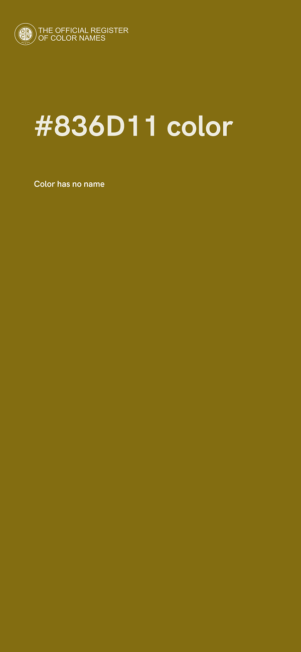 #836D11 color image