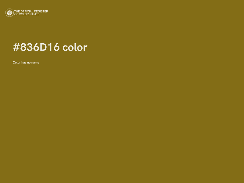 #836D16 color image