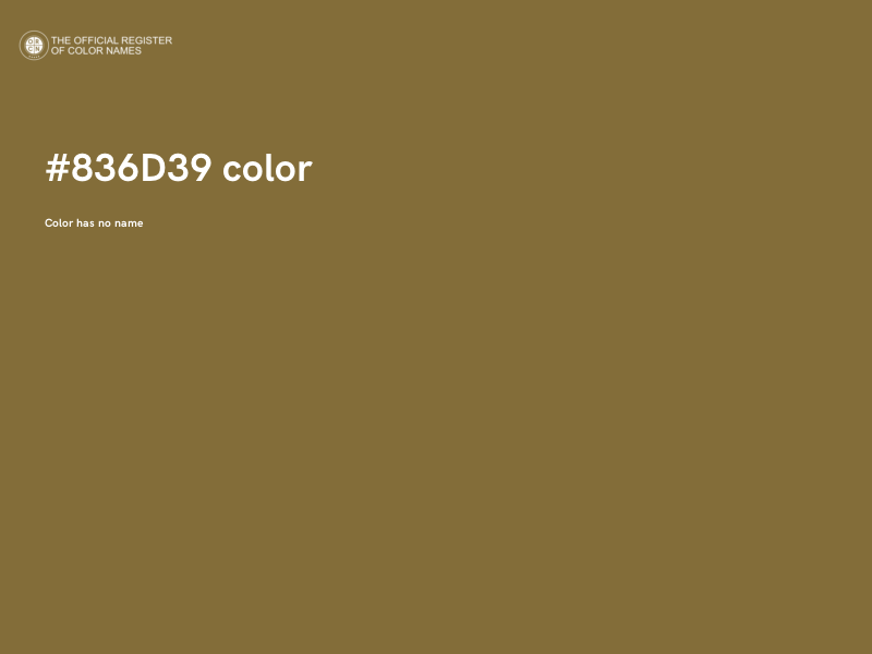 #836D39 color image