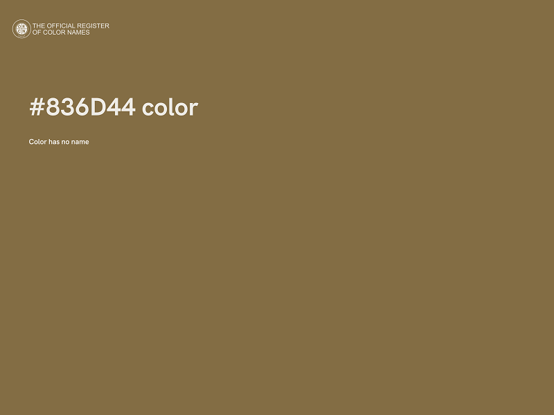 #836D44 color image