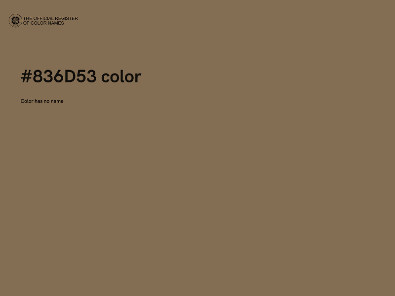 #836D53 color image