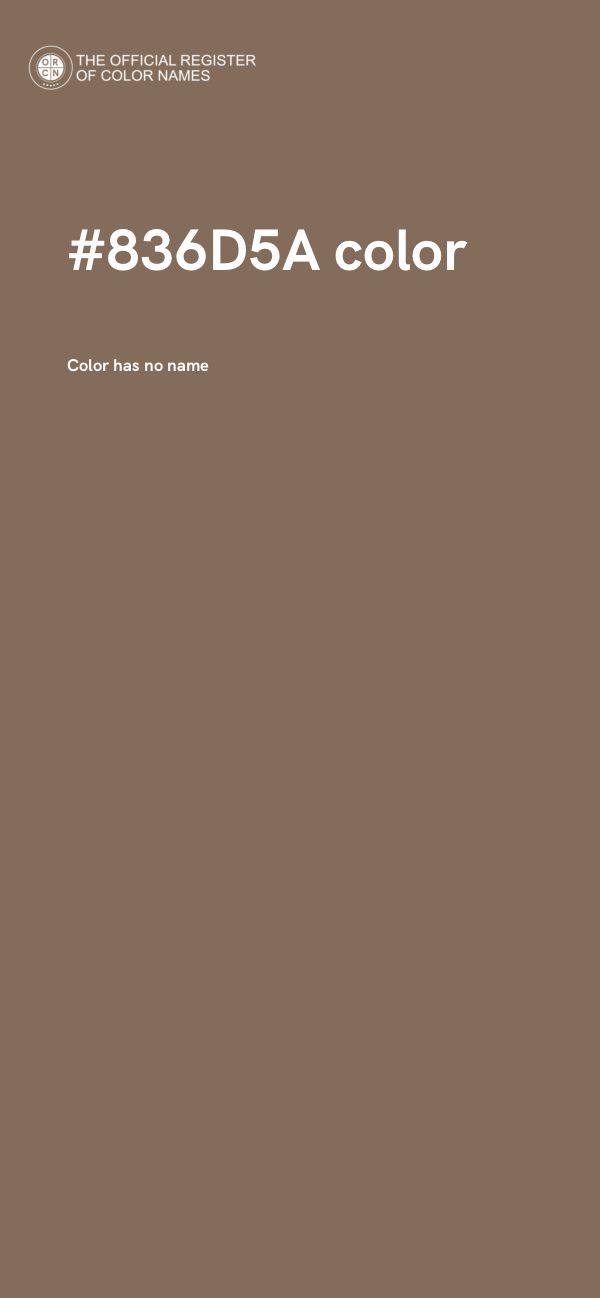 #836D5A color image