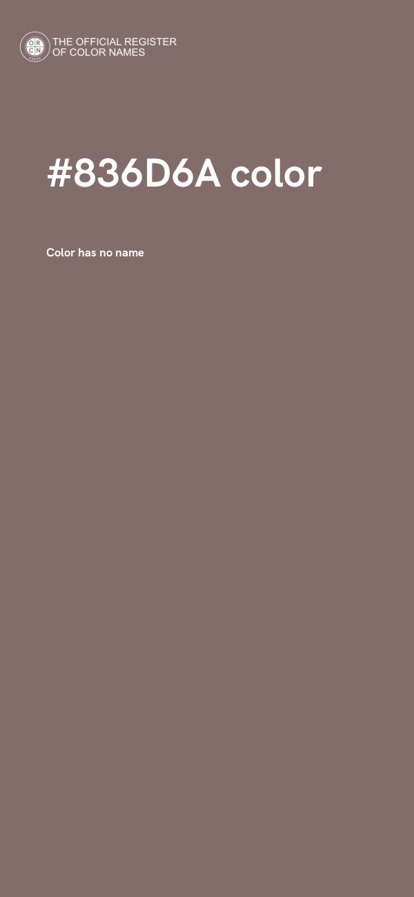 #836D6A color image