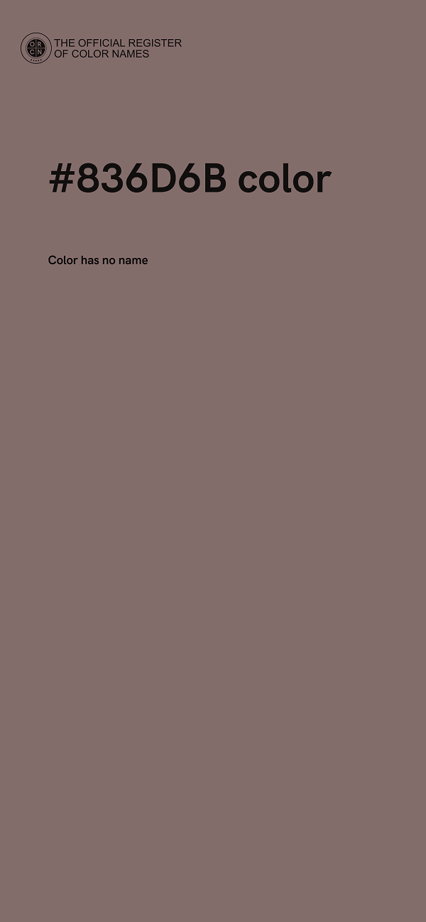 #836D6B color image