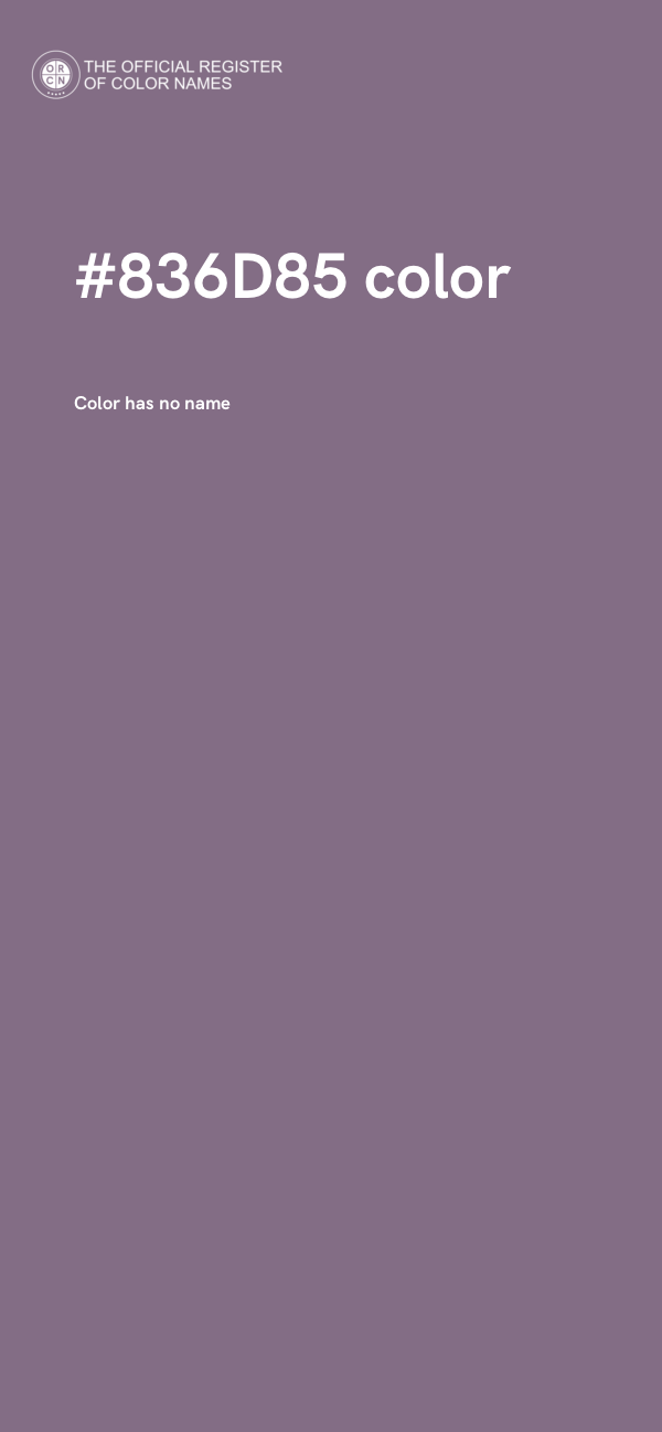 #836D85 color image