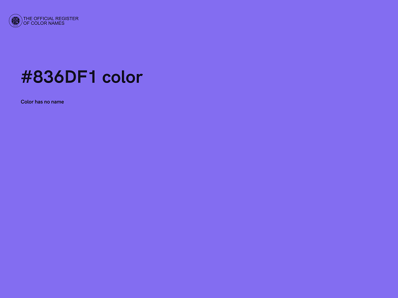 #836DF1 color image