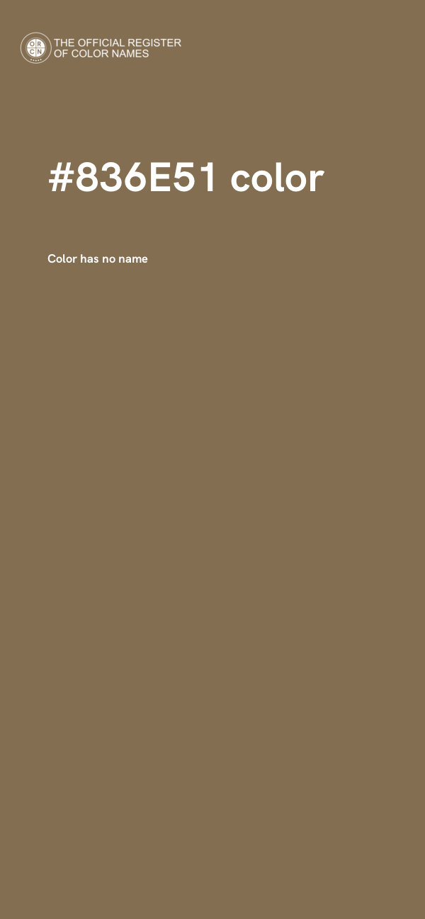 #836E51 color image