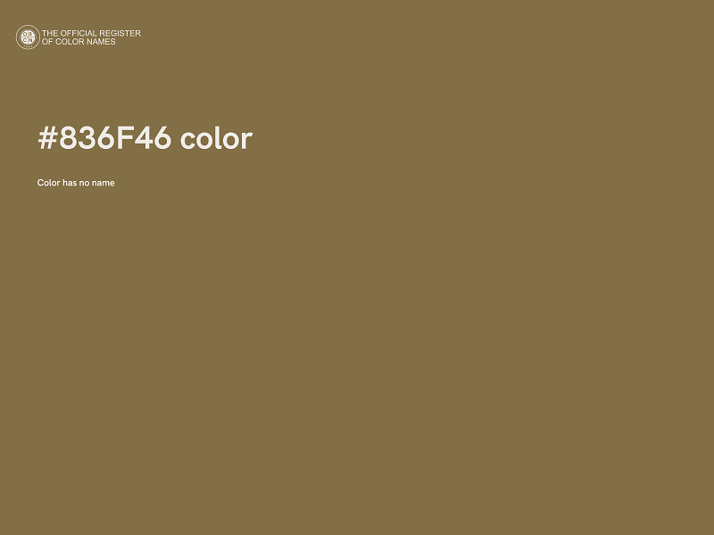 #836F46 color image