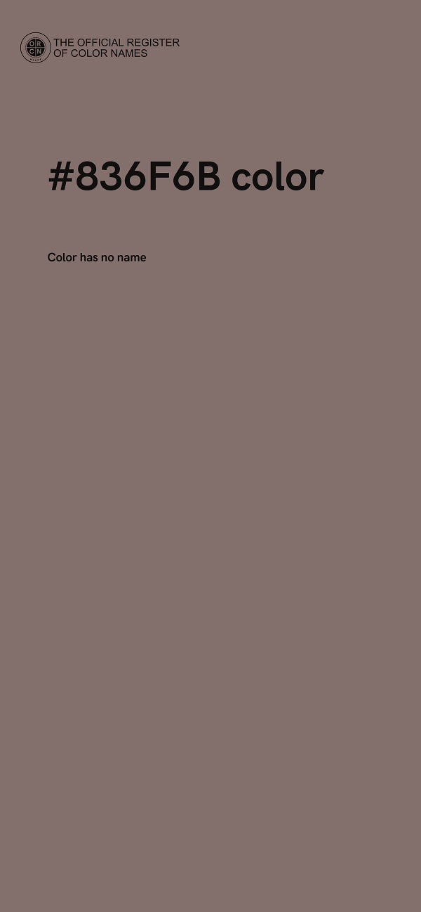 #836F6B color image