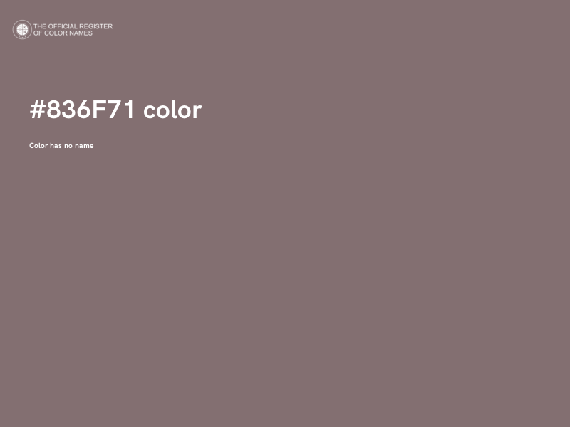 #836F71 color image