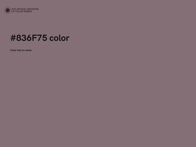 #836F75 color image