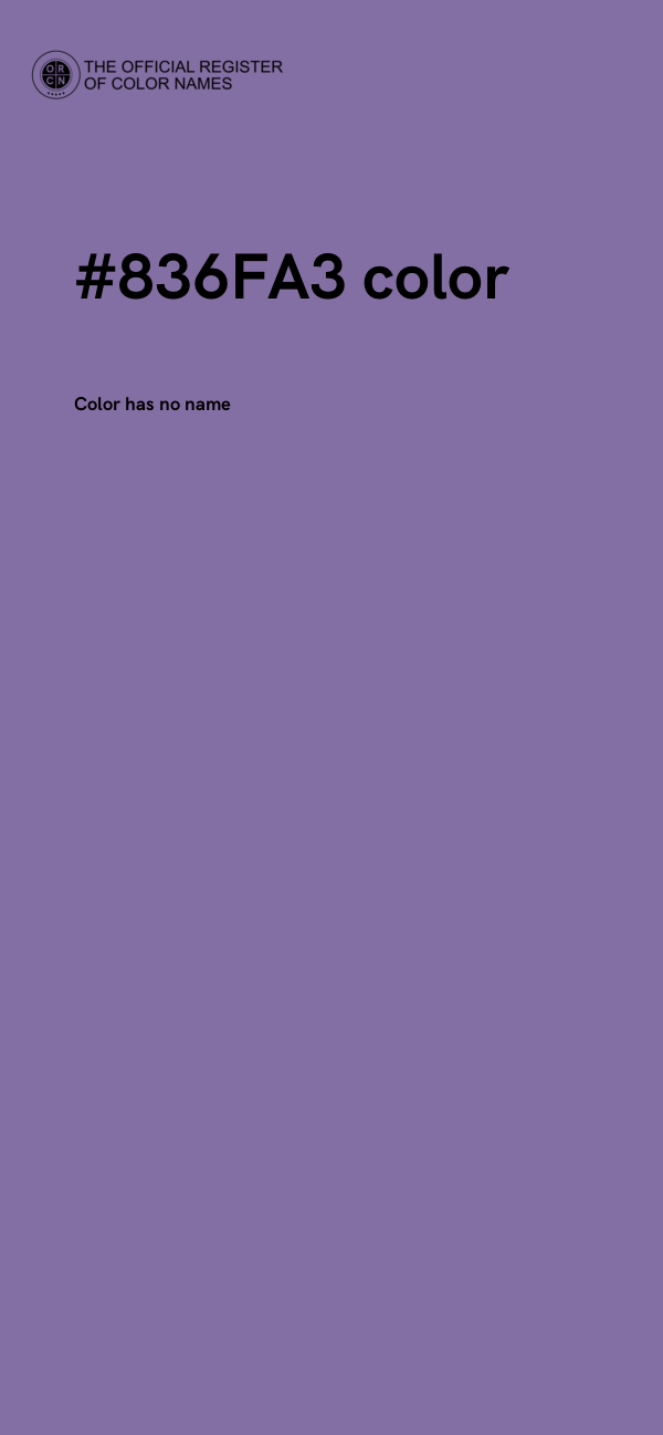 #836FA3 color image