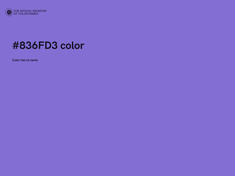 #836FD3 color image