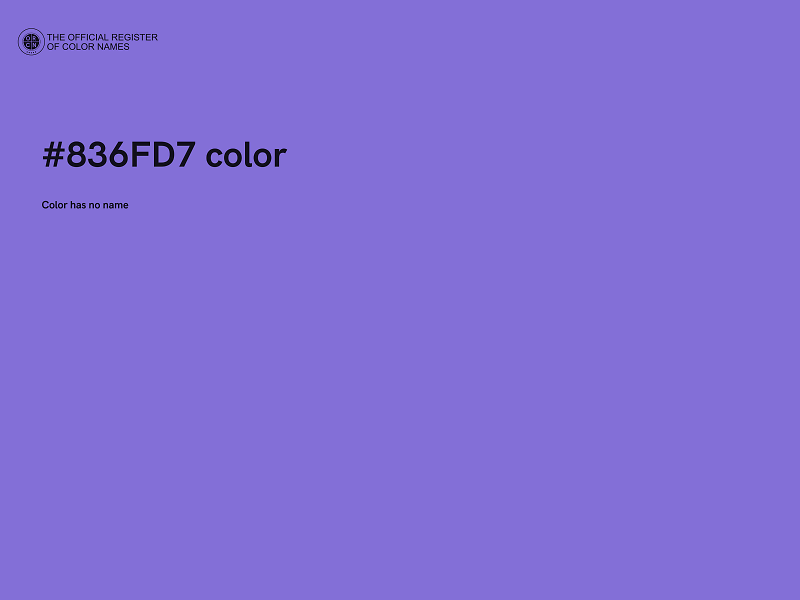 #836FD7 color image
