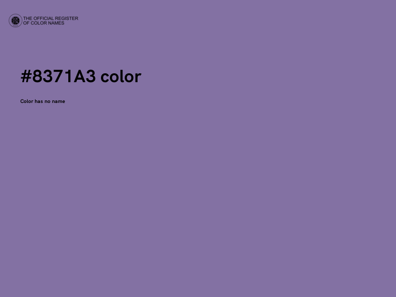 #8371A3 color image