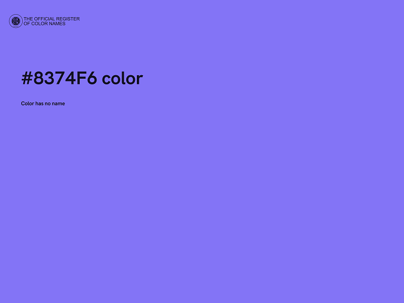 #8374F6 color image