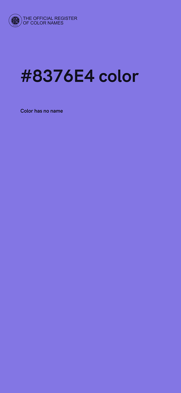 #8376E4 color image