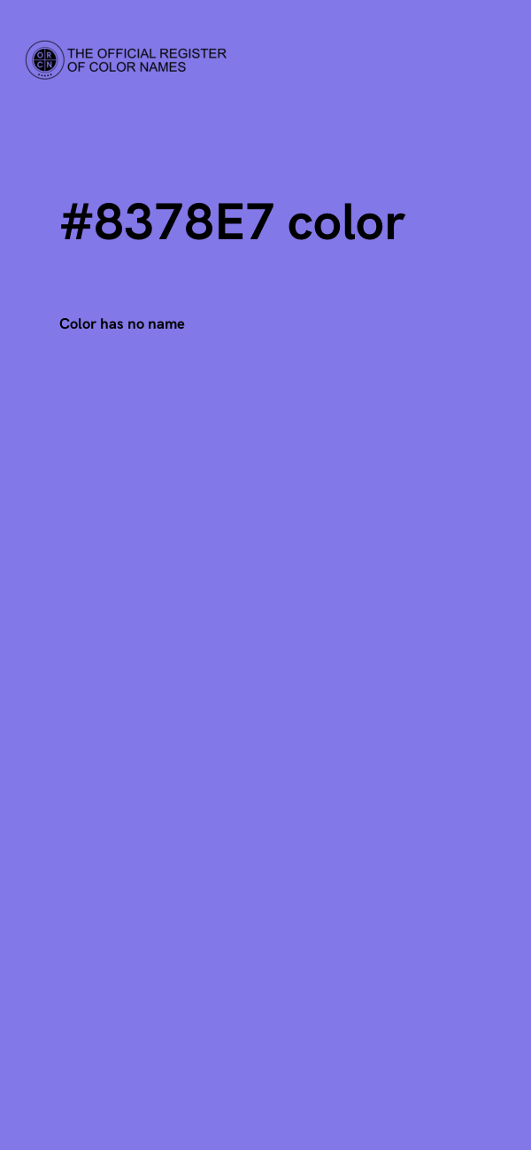 #8378E7 color image