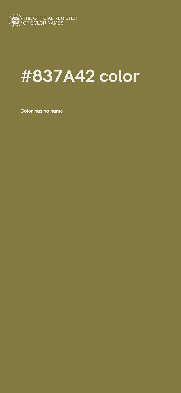 #837A42 color image