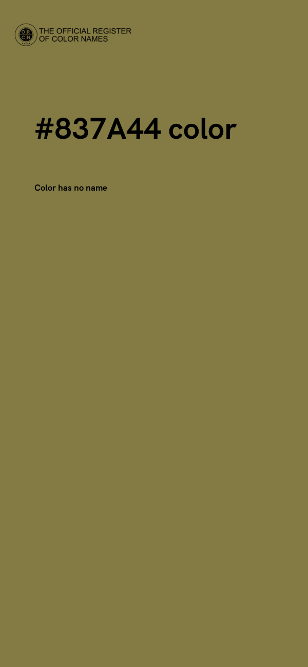 #837A44 color image
