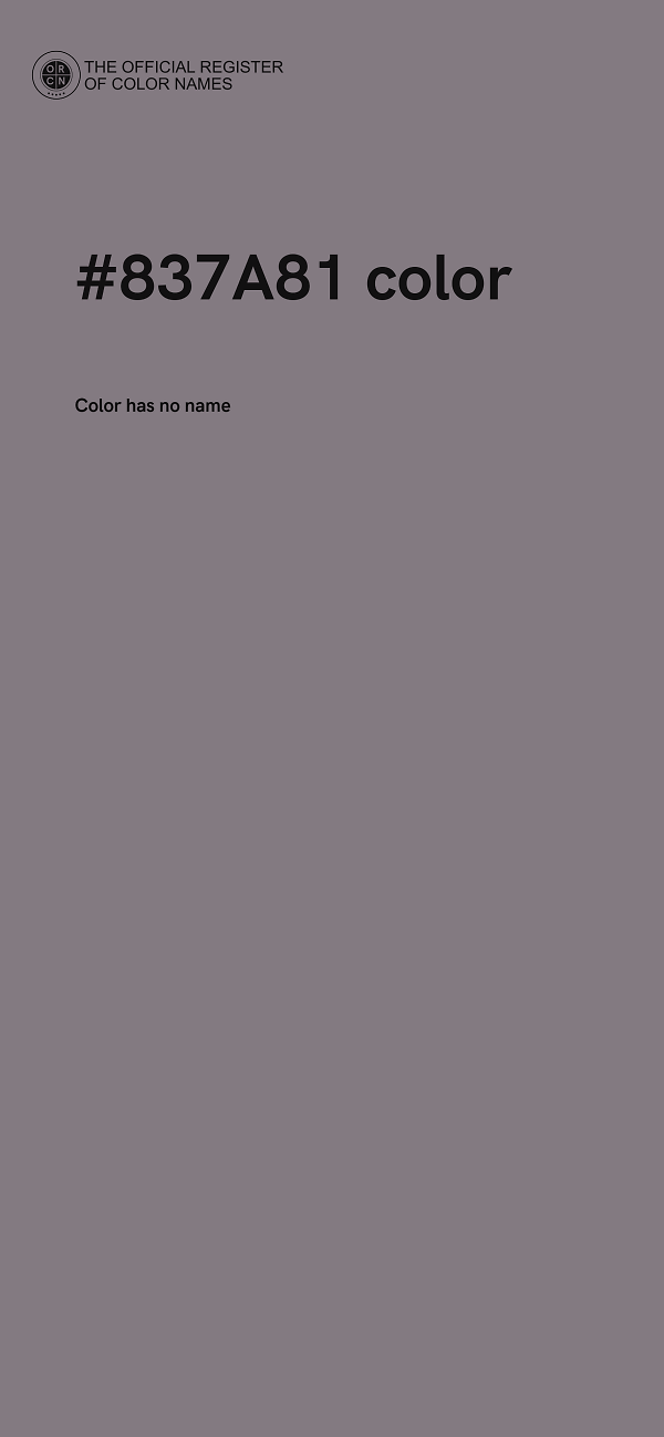 #837A81 color image