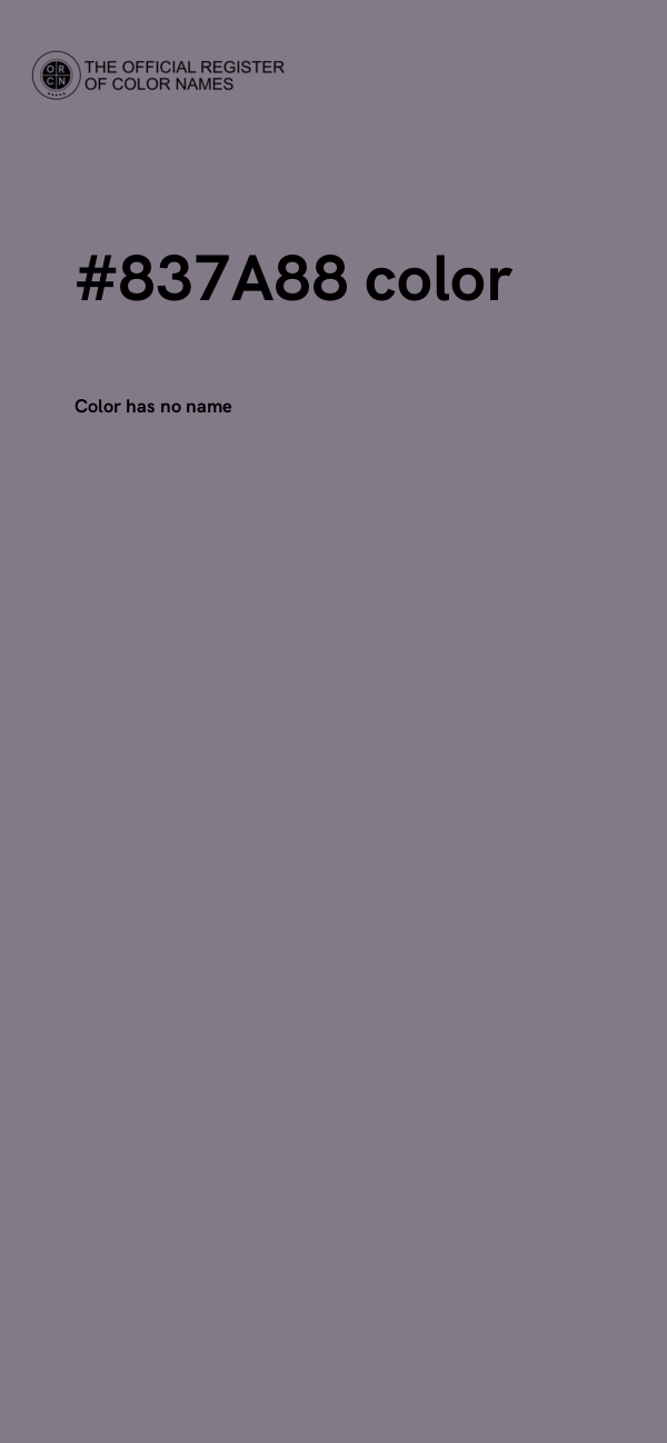 #837A88 color image