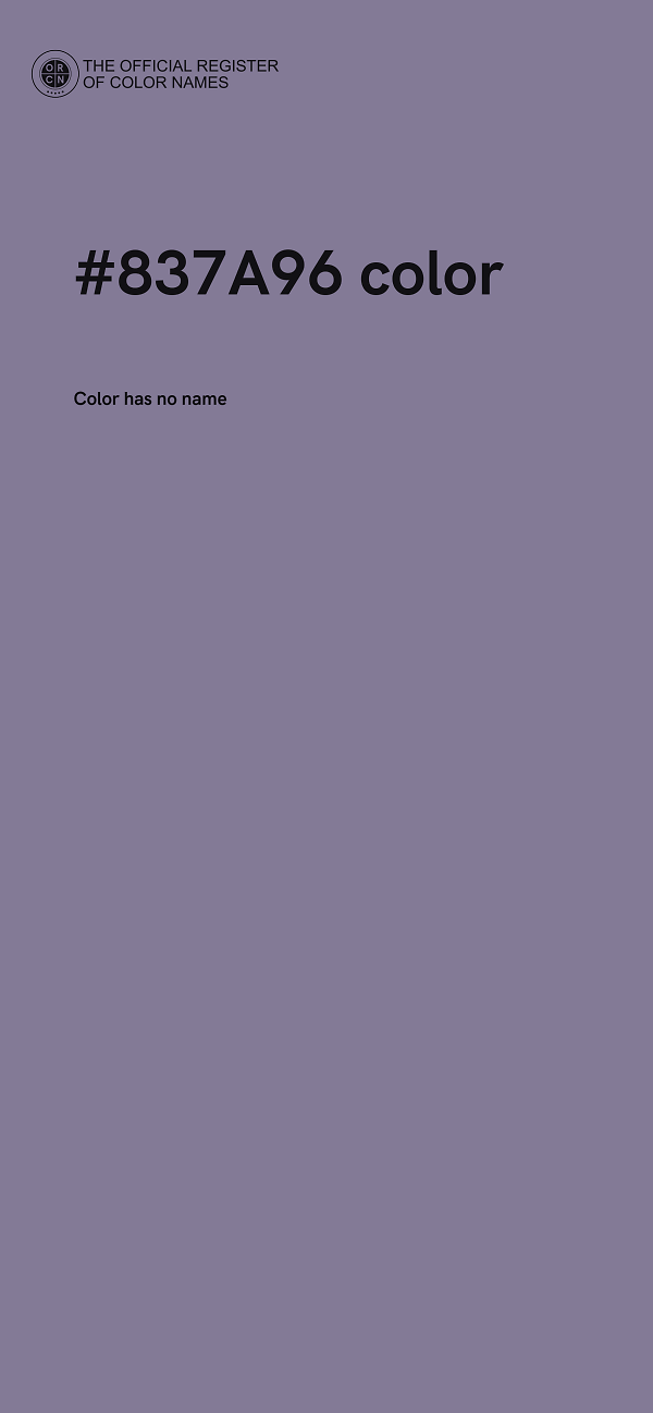 #837A96 color image
