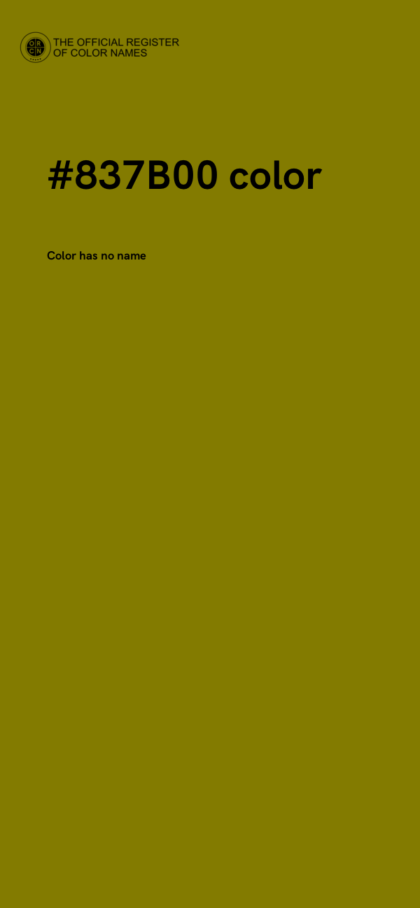 #837B00 color image