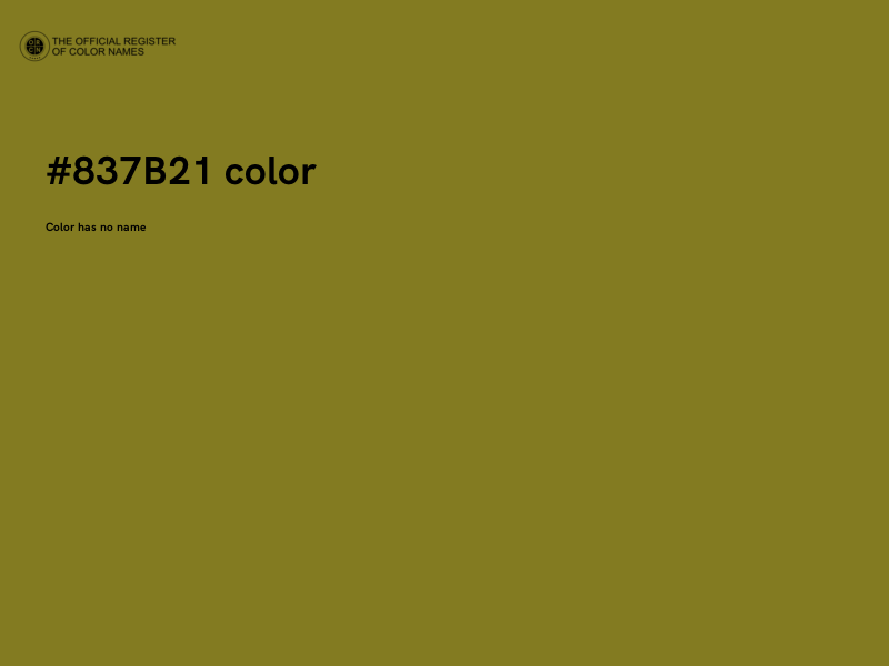 #837B21 color image