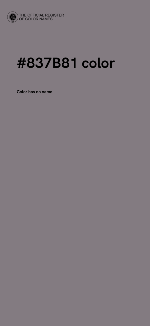 #837B81 color image
