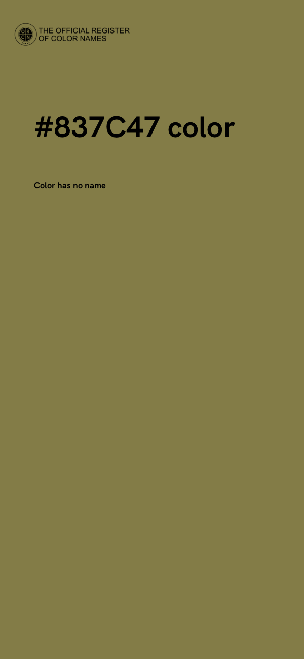 #837C47 color image
