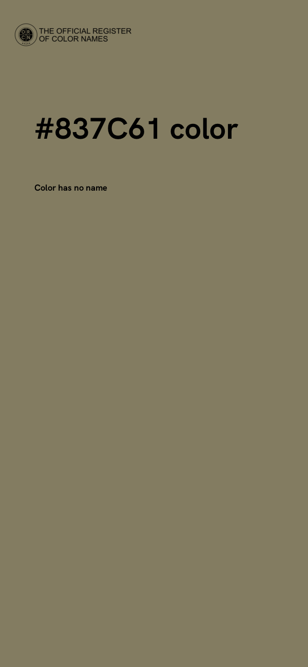#837C61 color image
