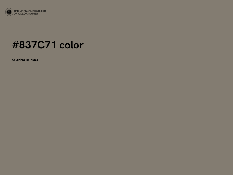 #837C71 color image