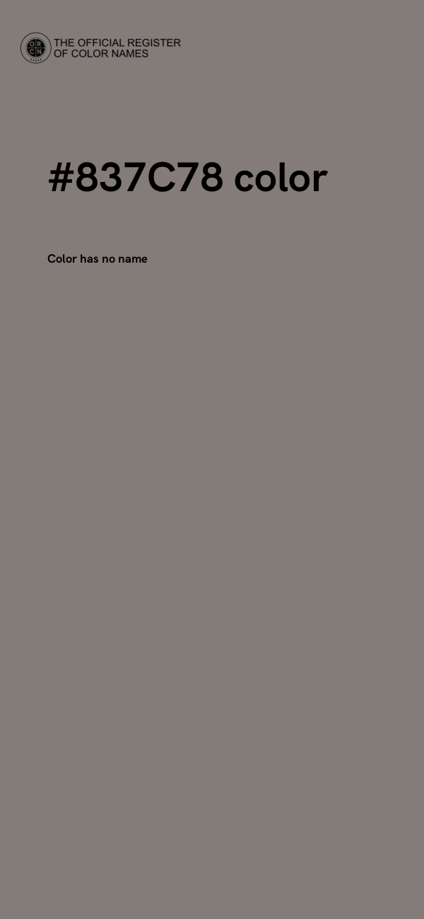 #837C78 color image