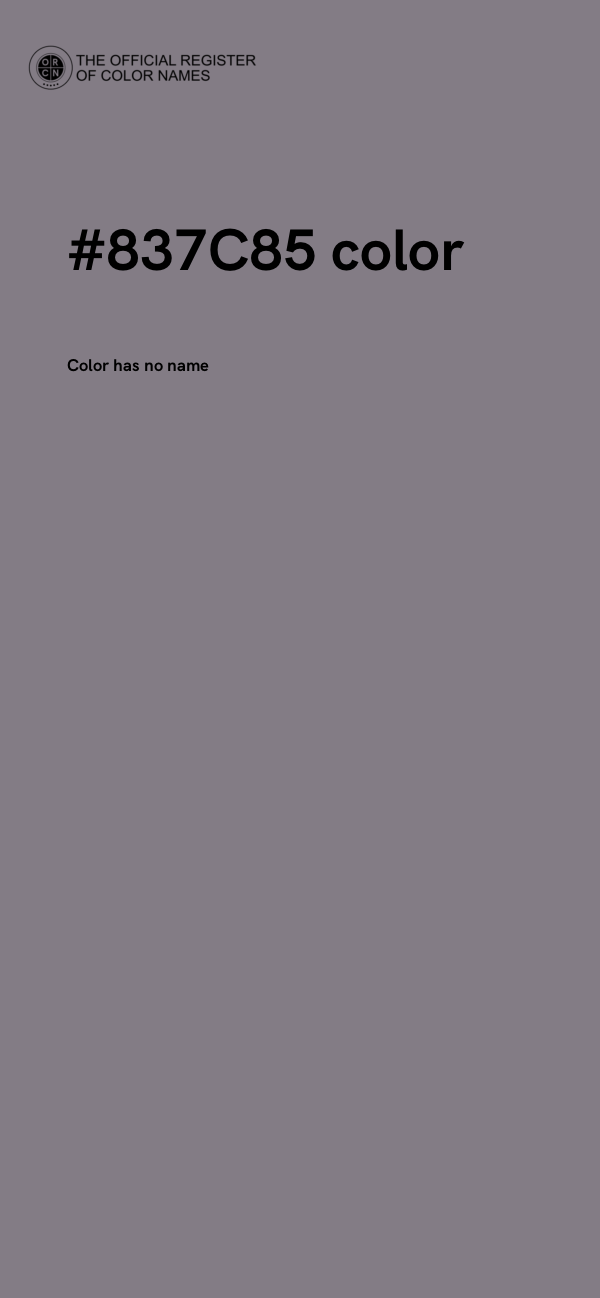 #837C85 color image