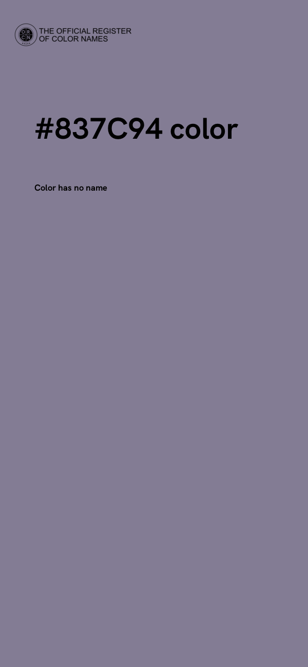 #837C94 color image