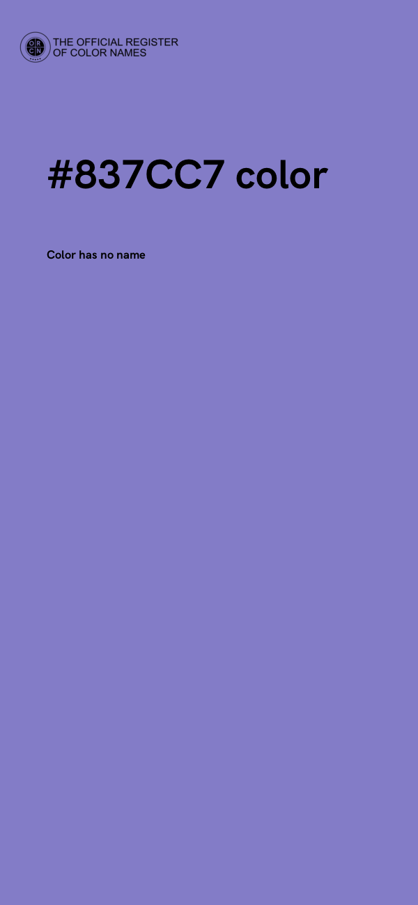 #837CC7 color image