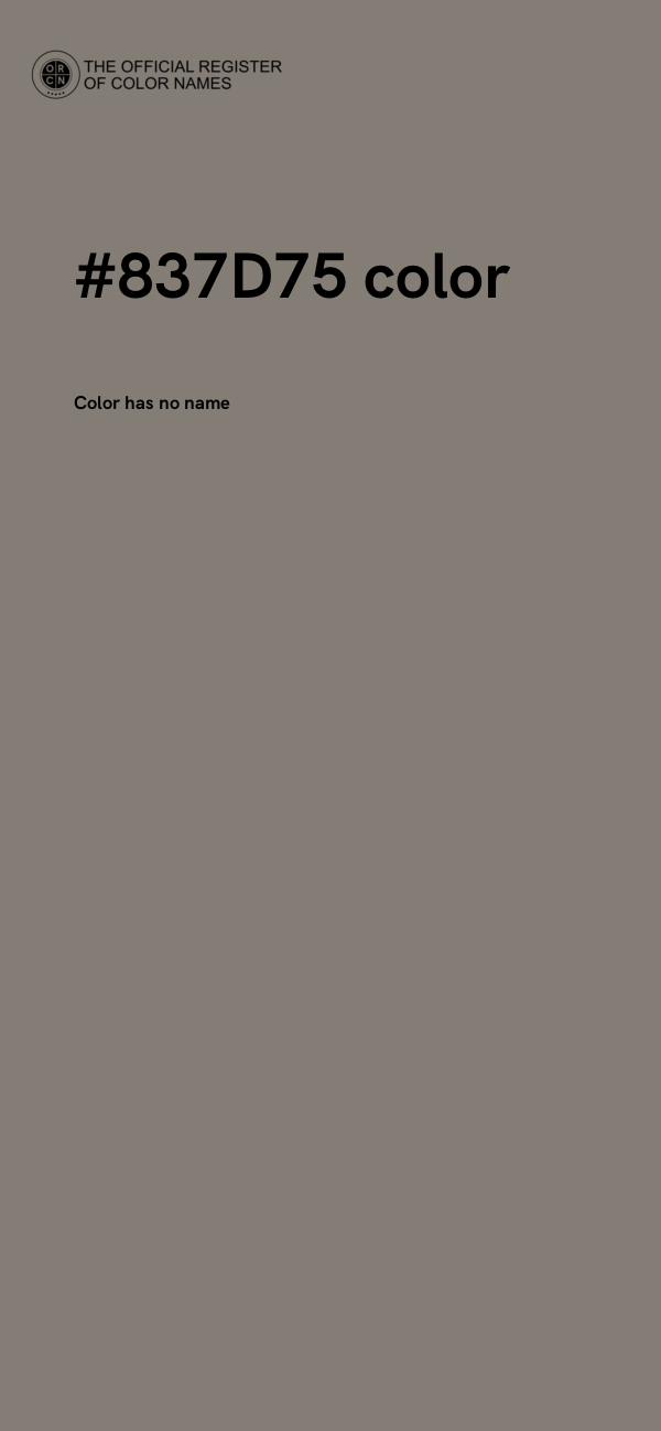 #837D75 color image